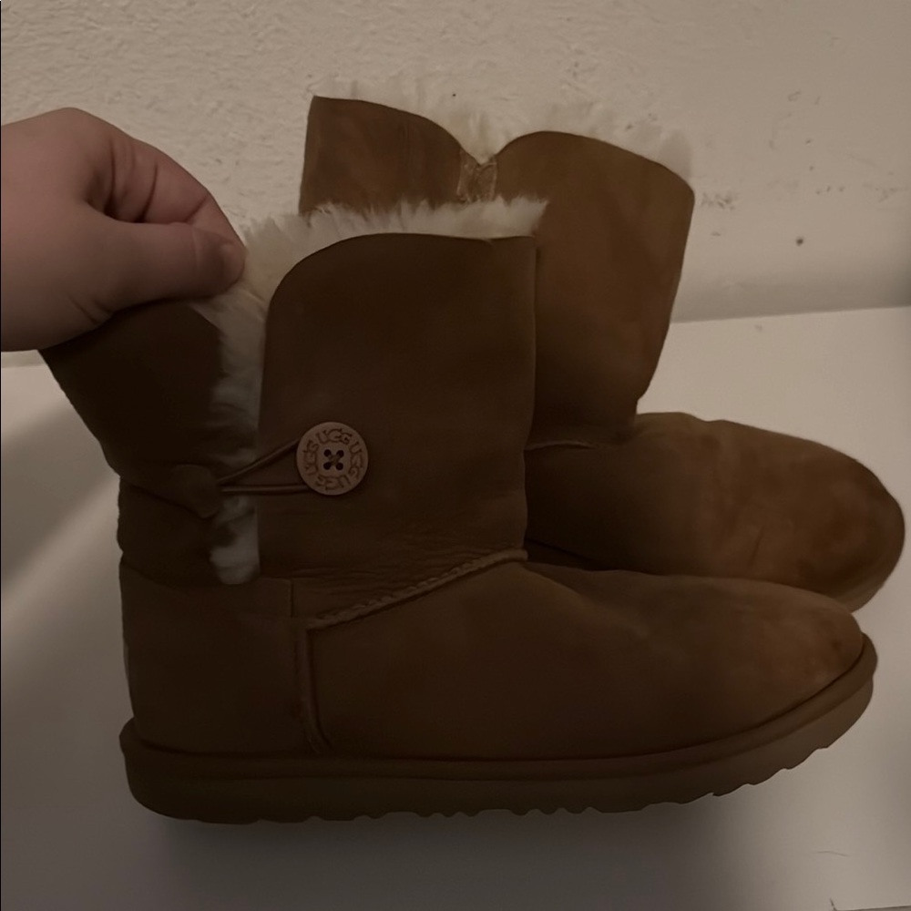 Ugg Bailey Button Brown Shearling-Lined Boots - image 1